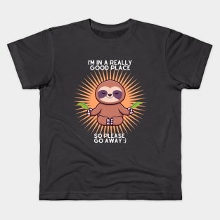 Yoga Sloth Cartoon Kids T-Shirt